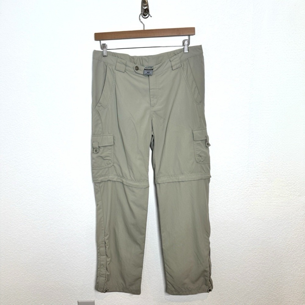 Columbia Titanium Pants Women's 14 Tan Convertible Cargo Pockets Outdoors Hiking
